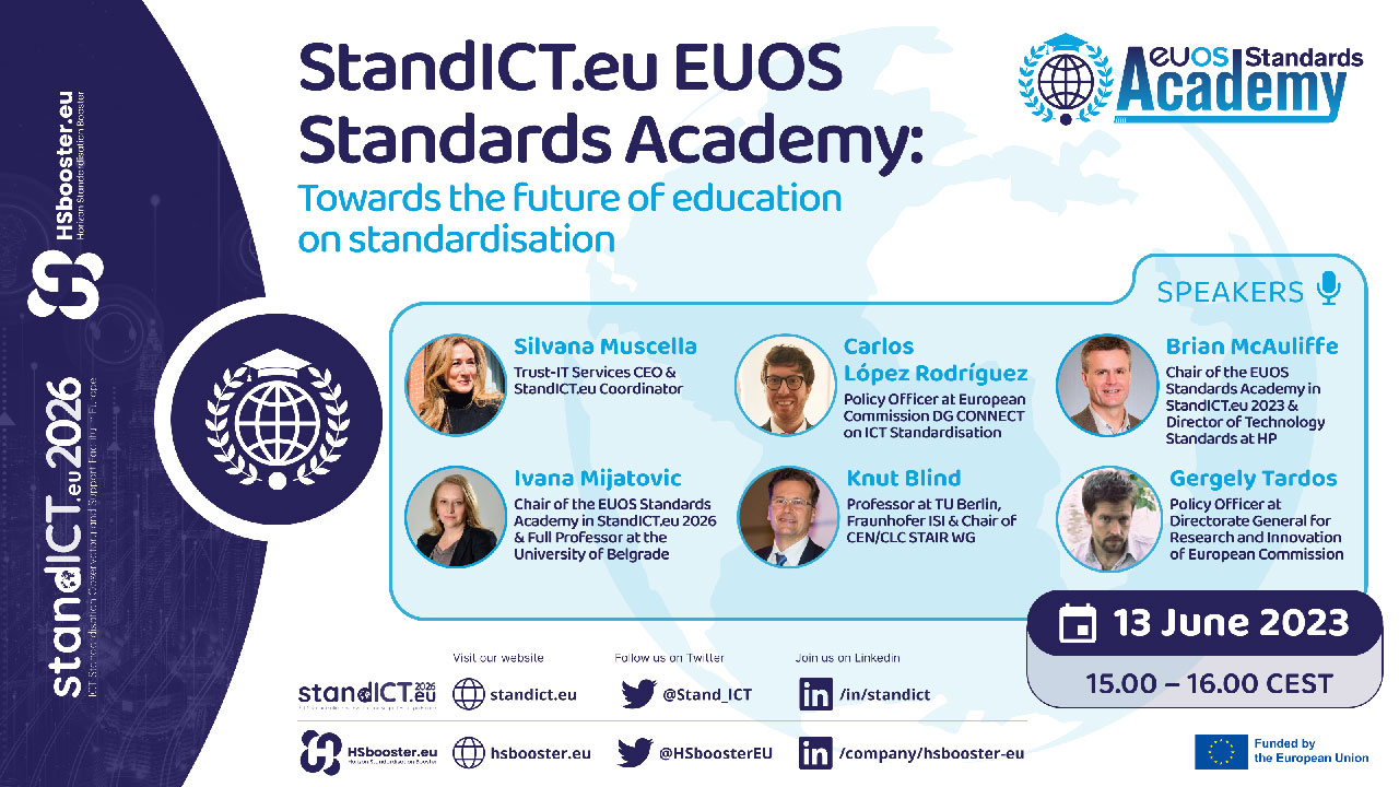 Webinar "EUOS Standards Academy: Towards the future of education on standardisation"
