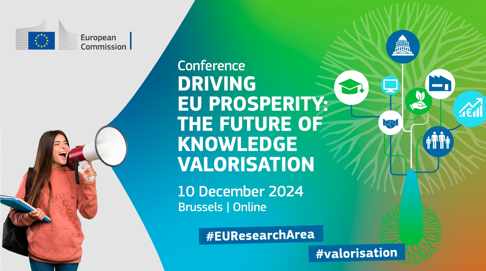 Banner of the Conference "Driving EU Prosperity: The Future of Knowledge Valorisation"