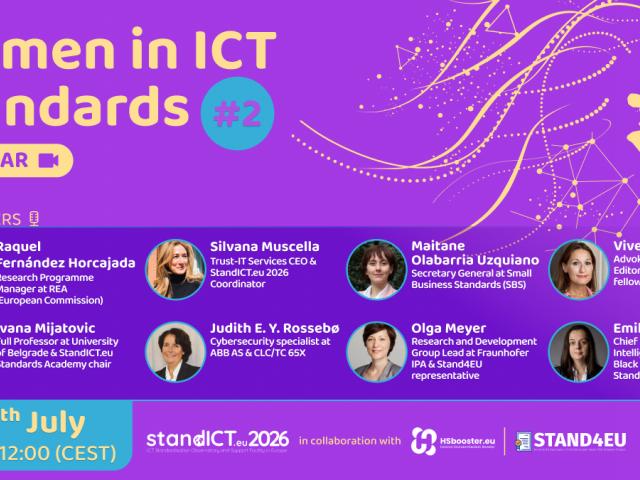 Webinar Women in ICT Standards, a focus on Gender Gap in ICT Standardisation and Standards