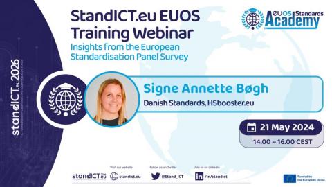 HSbooster.eu at the EUOS Training Webinar: Insights from the European Standardisation Panel Survey
